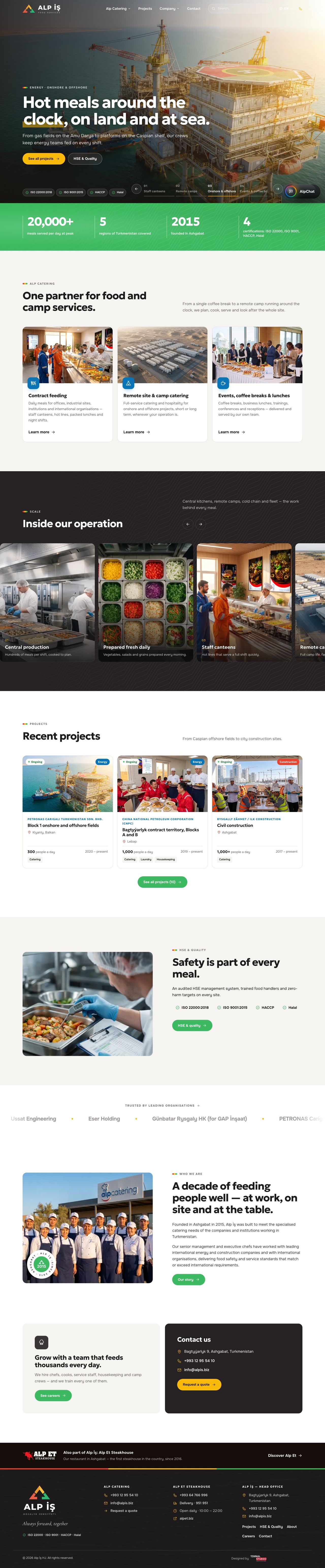 Alp İş website, full desktop page