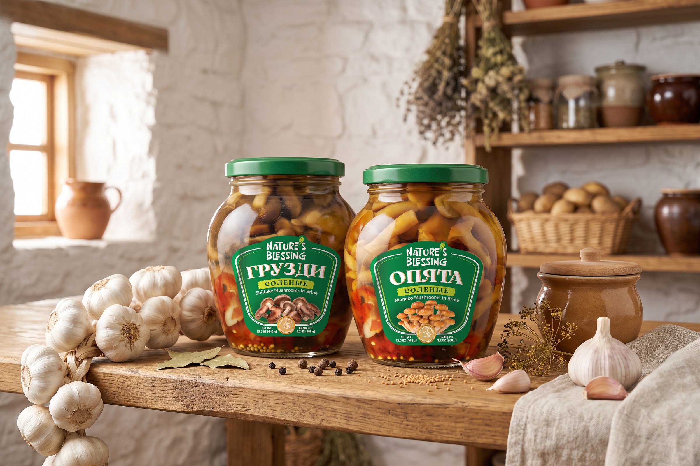 Nature’s Blessing — Marinated & salted mushrooms